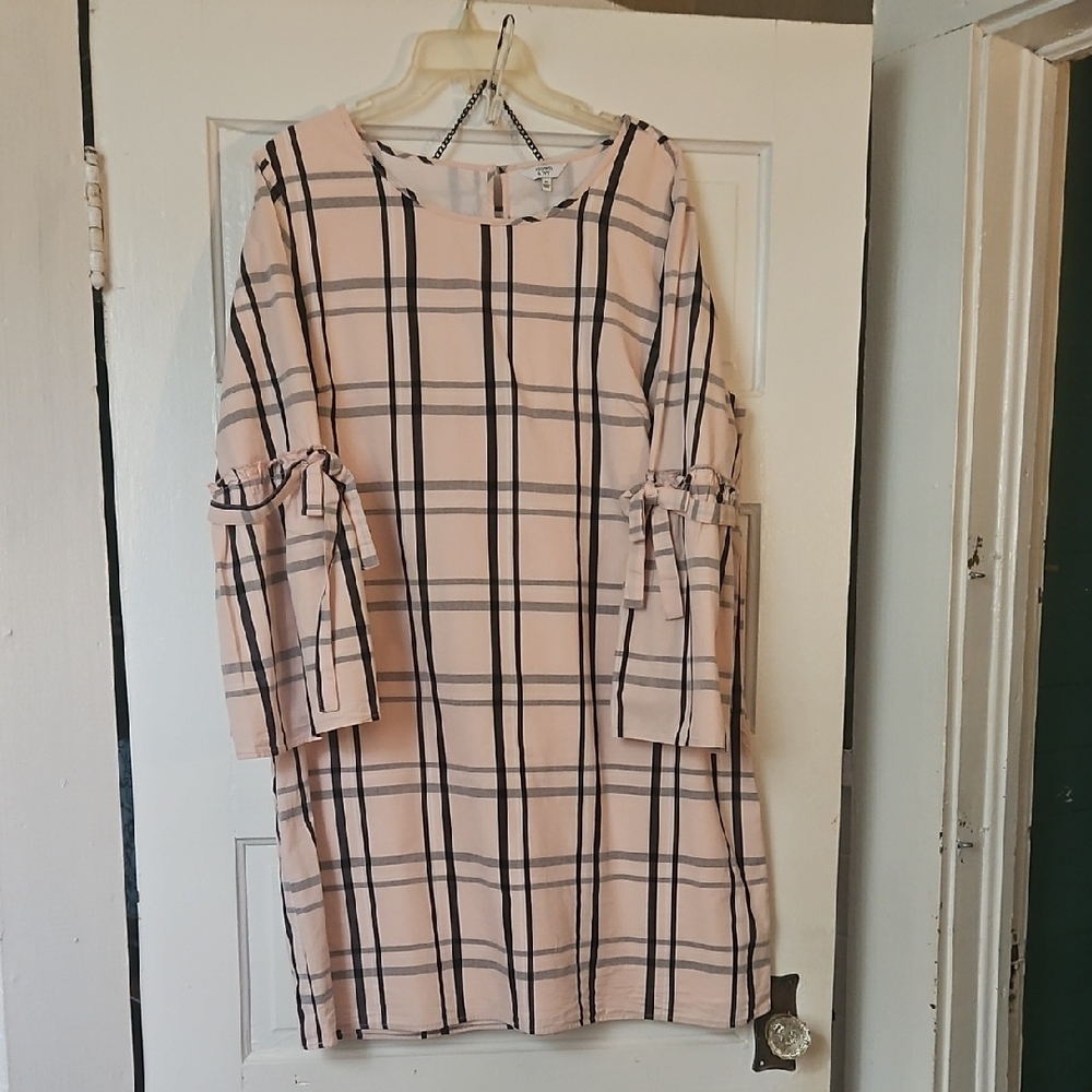 Crown & Ivy Pink Plaid Dress